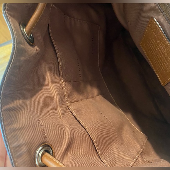 Auth Coach Leather Billie Saddle Brown Backpack - Picture 10 of 16